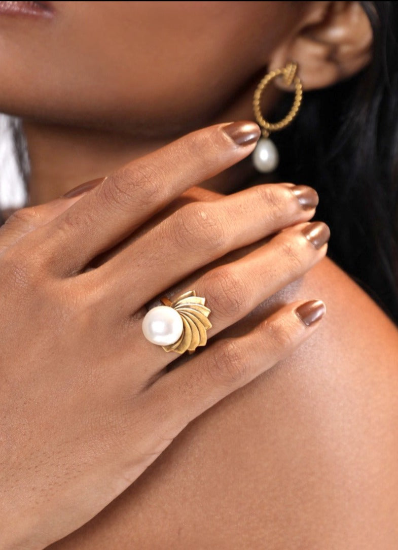 Cosmic Lotus Ring