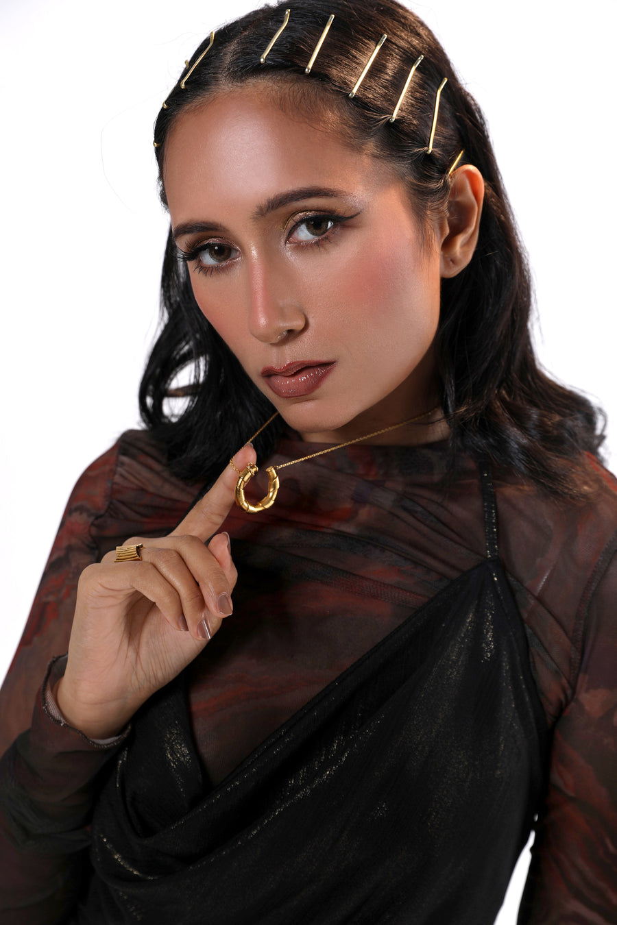 Golden Coil pendant
