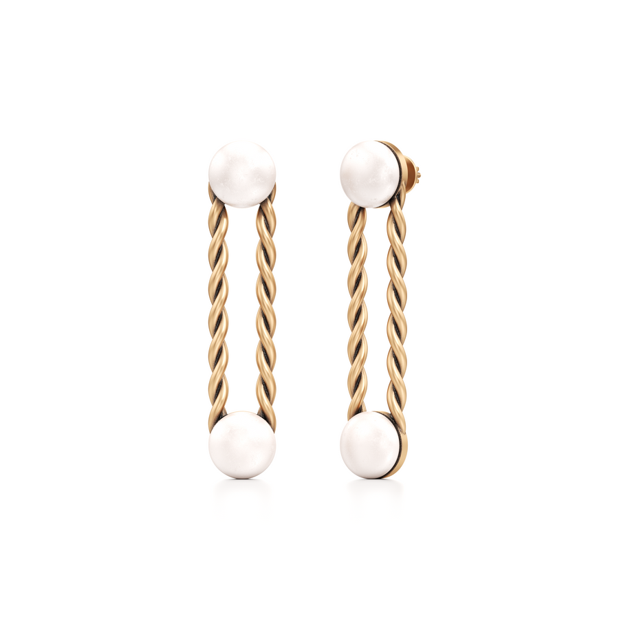 Stretched Pearl Earrings