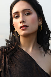 Sunlit Amber Hoops