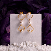 Swirling Pearl Danglers