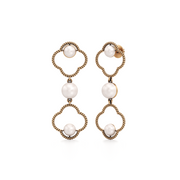 Swirling Pearl Danglers